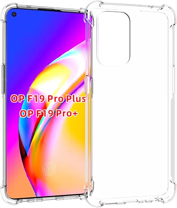 USTIYA Case for Oppo Reno 5Z / Oppo F19 Pro Plus/Oppo A94 5G / Oppo A95 5G Clear TPU Four Corners Protective Cover Transparent Soft funda