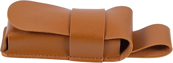 HANABASS Leather Harmonica Case Brown 5.1 x 1.6 x 1.4 inch