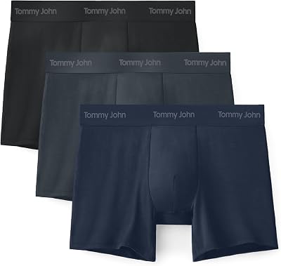 Tommy John Mens Luxe Modal 4 Trunk Boxer Brief Underwear