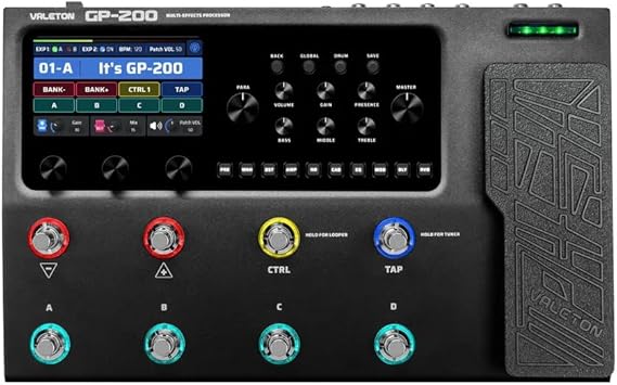 VALETON GP-200 - HD modeling Multieffect and USB Audio interface, Black
