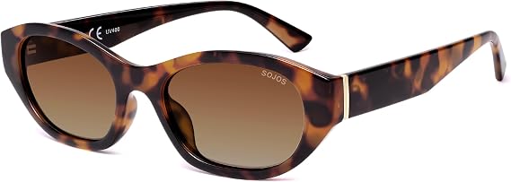 SOJOS Trendy Rectangle Polarized Sunglasses For Women Men Retro Sun Glasses Narrow Square 90s SJ2673