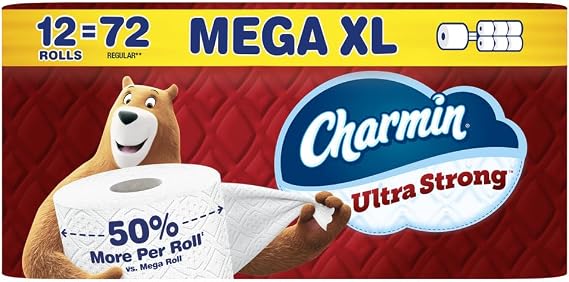 Charmin Ultra Strong Toilet Paper 12 Mega XL Rolls, 330 Sheets Per Roll