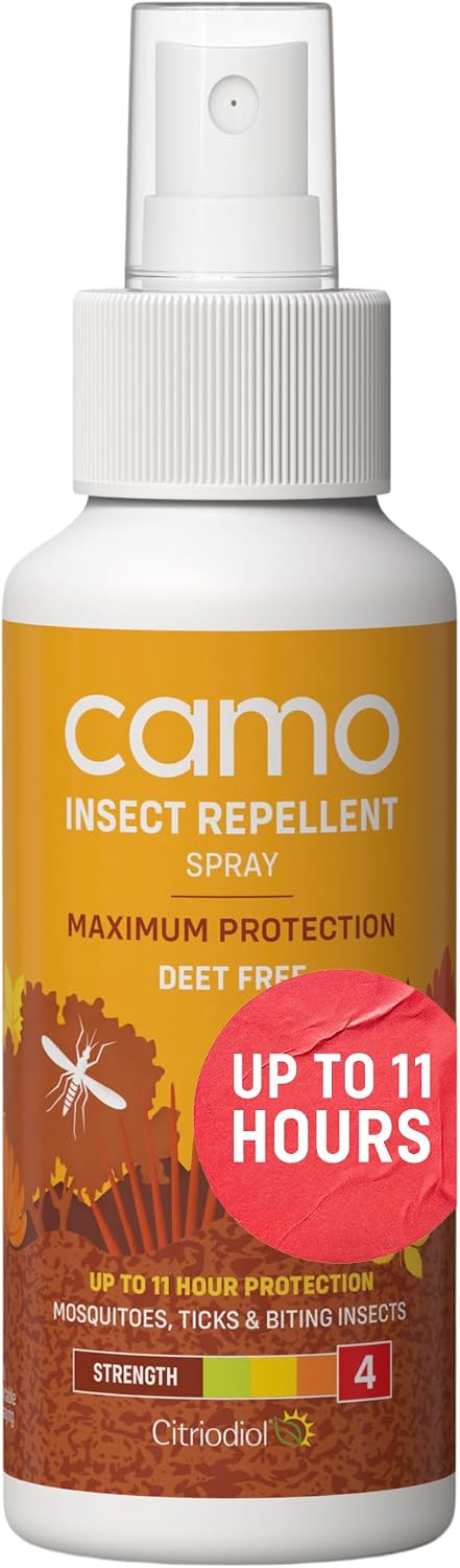 CAMO Maximum Protection Insect Repellent Spray – 30% Citriodiol (PMD) – Long-Lasting Defence Against Mosquitoes, Midges & Biting Insects – DEET-Free, Plant-Based Protection – Travel & Outdoor Use.