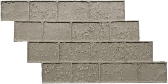 Courtyard Cobble Concrete Stamp Single Decorative Limestone Cobblestone Pattern, Sturdy Polyurethane Texturing Mat, Realistic Detail (Flex/Floppy)