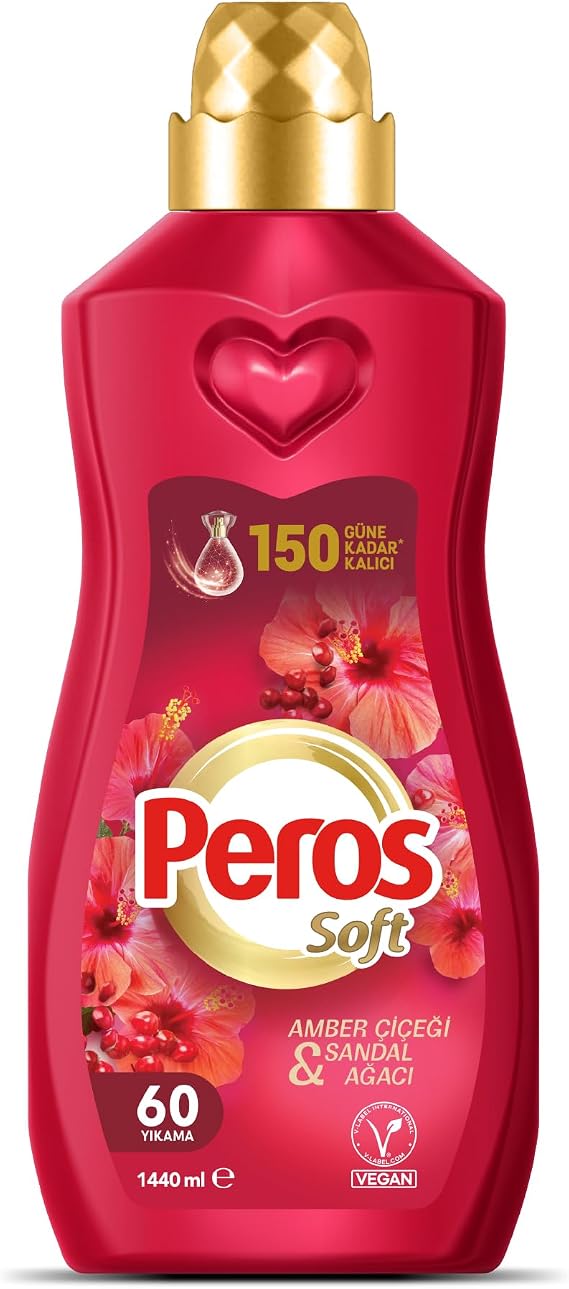 PEROS 1440 ml Konsantre Yumuşatıcı Amber Çiçeği & Sandal Ağacı