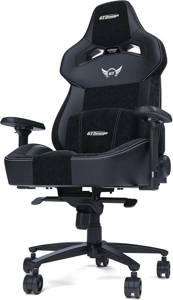 GT OMEGA | Zephyr Series | Carbon PVC Gaming Chair Breathable Adjustable