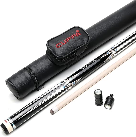 CUPPA Pool Cue Sticks with Case 12.75mm/11.75mm Tip Size Options
