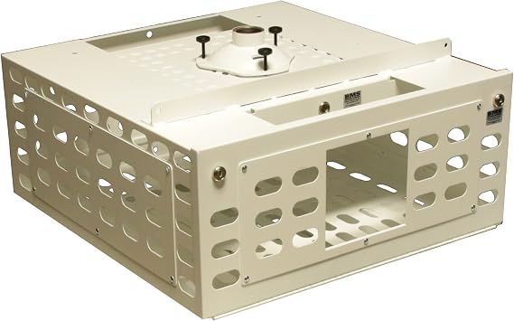 Heavy-Duty, Medium, Locking Projector Protector Cage with Internal Projector Mount and Double Key Security - Steel Construction (Internal Dimensions 23.6" x 27" x 9.8") - PROJECTR PRO MD