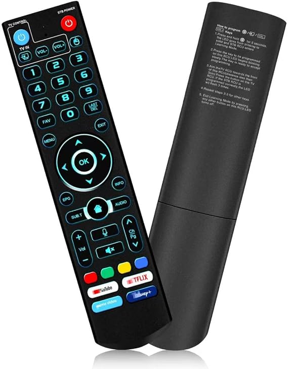 Voice Backlight Remote Control Replacement Compatible for vSeeBox V6/V5/V3 Pro, V6/V3 Plus V1/V6 Max,Elite/Elite Ultra, and Elite Mini.