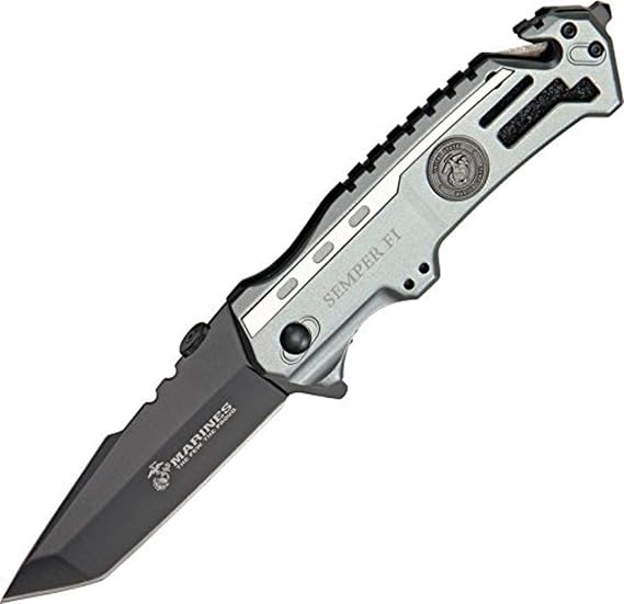U.S. Marines by MTech USA USA M-A1002TP SPRING ASSISTED KNIF,4.75-Inch Closed Length,Black