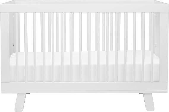 Babyletto Hudson 3-in-1 Convertible Baby Crib with Toddler Bed & Daybed Conversion - Easy to Assemble - GREENGUARD Gold Certified w/ 4 Adjustable Mattress Heights - White