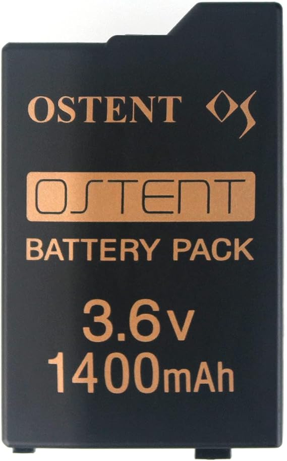 OSTENT Real 1400mAh 3.6V Lithium Ion Li-ion Polymer Rechargeable Battery Pack Replacement Upgraded Version for Sony PSP 2000/3000 Console PSP-S280 Video Games