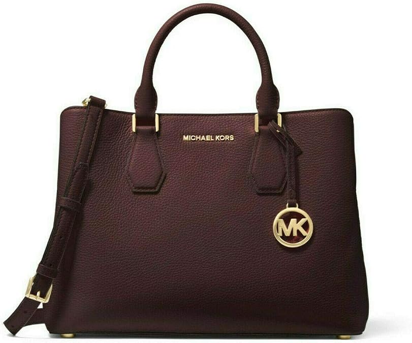 MICHAEL Michael Kors Camille Large Leather Satchel in Barolo
