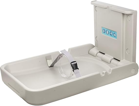 Baby Changing Table Safety Foldable Vertical Wall Mounted for Shopping Center, Station, Kindergarten