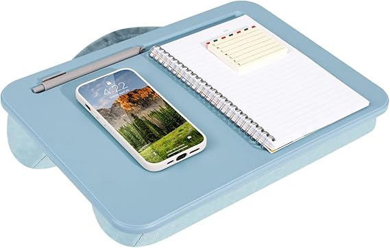 LAPGEAR Compact Lap Desk Sky Blue, Fits 14" Laptops
