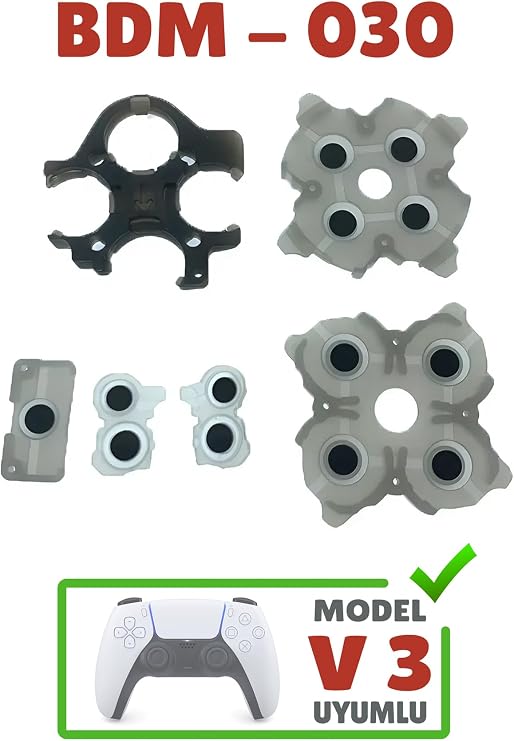 POP KONSOL PS5 İç Lastik Takımı V3 Uyumlu PlayStation 5 BDM-030 Versiyon 3 Kol Tamir Yedek Parça