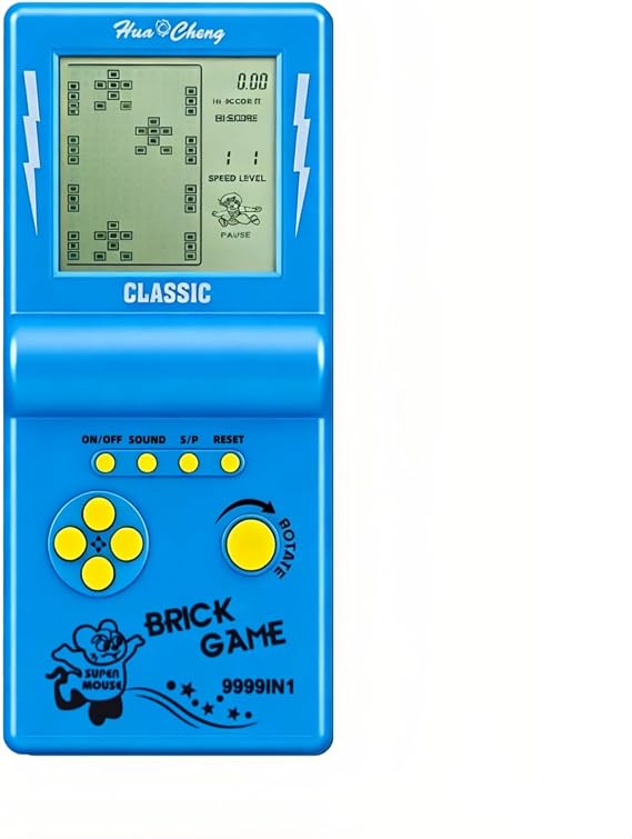 CZT Nostalgic Cube Game console Big Screen Built-in Retro 999 in 2 Block game Indoor/outdoor Handheld console Portable Electronic Brick games Children/Students/Boyfriends