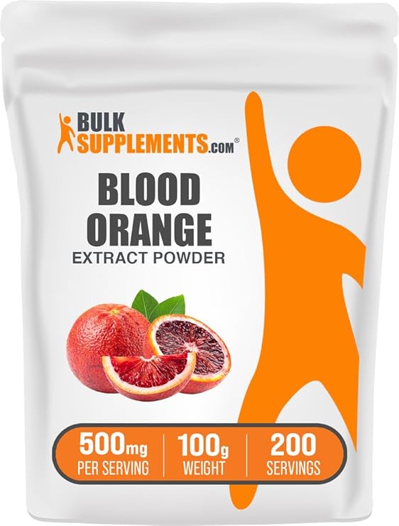 Blood Orange Extract Powder - Blood Orange Supplement, Antioxidant Support - Gluten Free, 500mg per Serving, 100g (3.5 oz) (Pack of 1)