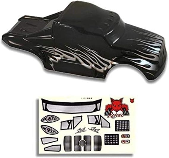 Redcat Racing Semi Truck Body, 1/10 Scale, Black/Silver