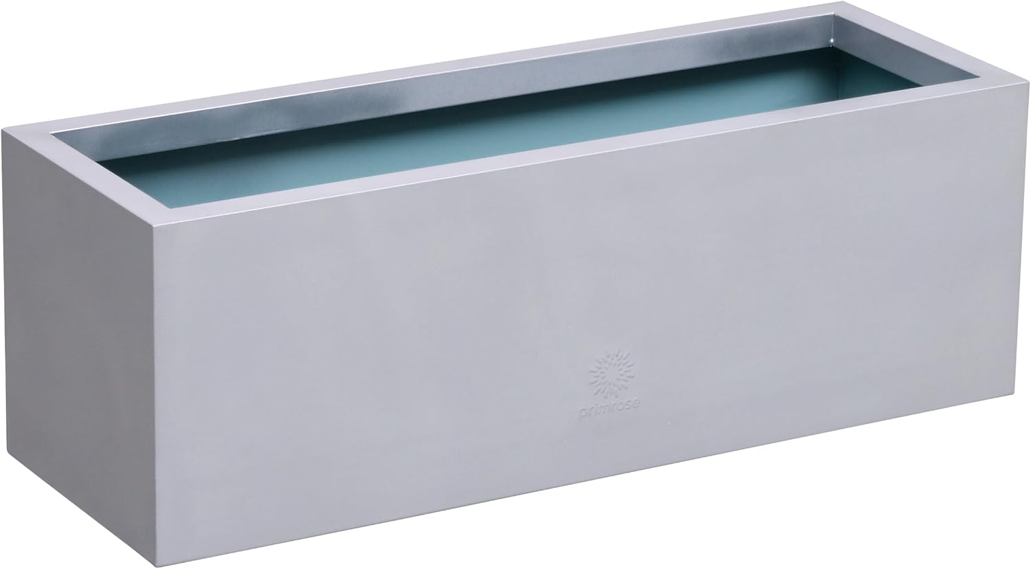 Primrose Garden Zinc Galvanised Trough Planter Silver 120cm x 50cm 47.2in x 19.7in
