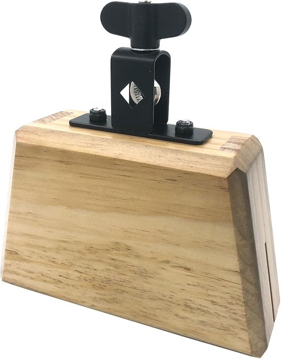Wood Block 6.9 Inch Wooden Jam Block Mountable Hand Percussion Drum Block Instrument for 3/8" Post Mount Drum Set Cymbal Stand Accessories