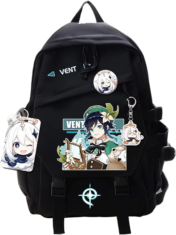 Game Backpack Venii Backpack Cute 3D Printed Daypack Laptop 17" Large Capacity Travel Black With Gift