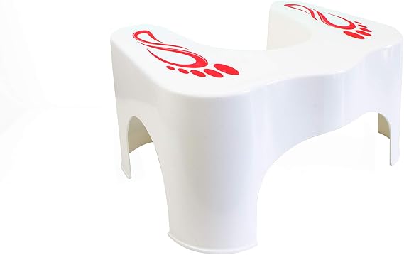 DecoBella Klozet Taburesi, 44 x 21 x 31 cm, Beyaz