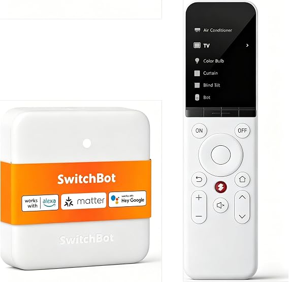 SwitchBot Smart Universal Remote with Hub Mini, Replace Multiple Remotes Easily, Control 25 Devices & 10 Scenes, Works with TV, AC, Apple TV, Fire TV & Smart Home Devices