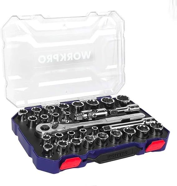 Workpro WP202525 30 Pieces 1/2 Cr-V Socket Set