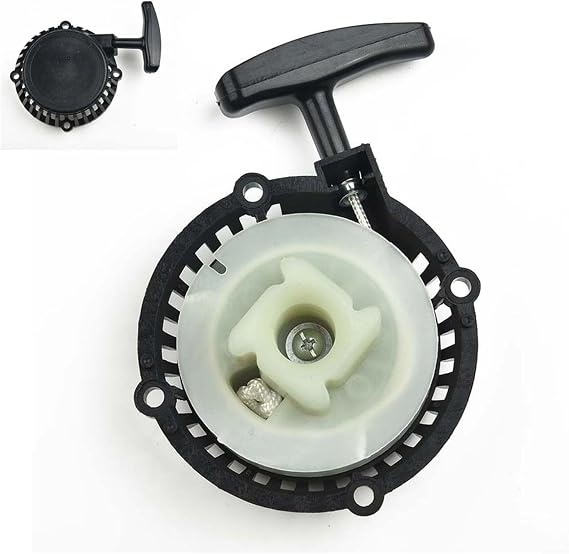 Pull Start Starter Recoil Pull Cord，for 47Cc 49Cc Mini Pocket Bike Quad Dirt Bike ATV Motorcycle Engine Replacement Part White Nylon Material