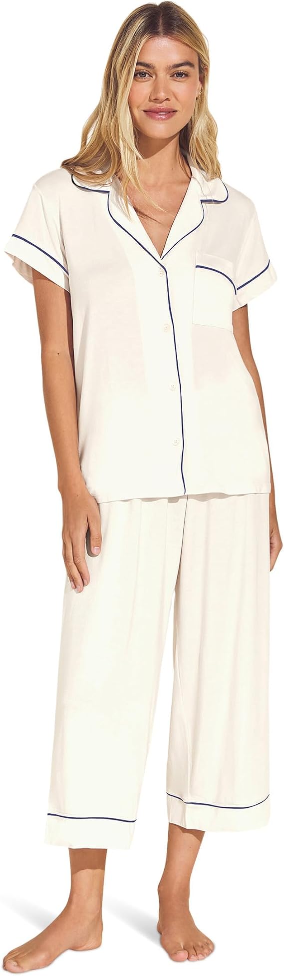 Eberjey Gisele Short Sleeve and Cropped Pant PJ Set