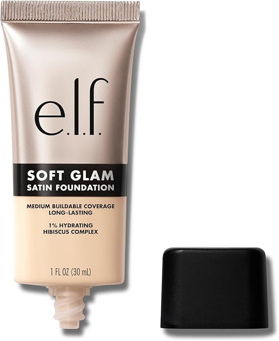 e.l.f. Soft Glam Foundation, Medium Coverage, Long-Lasting & Buildable Foundation For A Smooth, Satin Finish, Vegan & Cruelty-Free, 10 Fair Cool