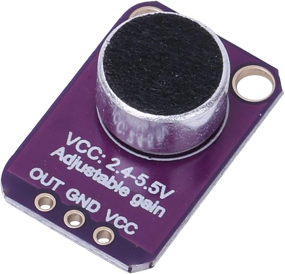MAX4466 Microphone Amplifier Module,High Sensitivity Sound Microphone Sensor Detection Module 2.4V to 5.5V Microphone Preamplifier Sensor Module