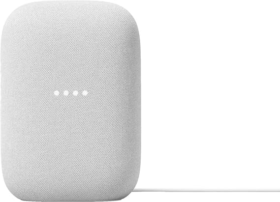Google Audio Bluetooth Speaker - Wireless Music Streaming, Powerful Sound, Assistant Built-in, Wi-Fi and Bluetooth Connectivity, Smart Home Control, Stereo Pairing - Chalk
