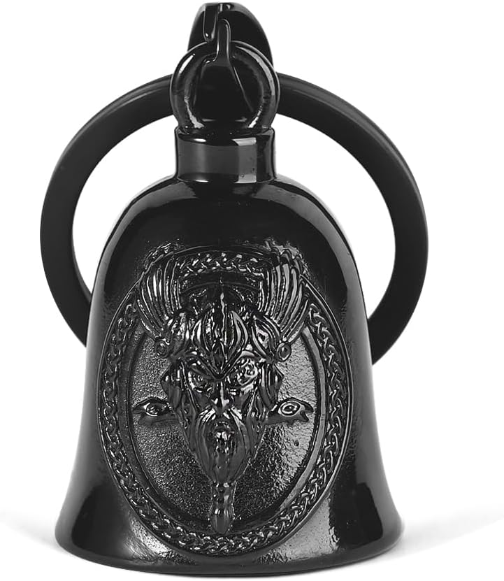 Odin Guardian Bell for Motorbikes: Viking Gremlin Bell Motorcycle, Keychain Key Rings Motorbike Accessories Lucky Viking Gifts for Men and Women