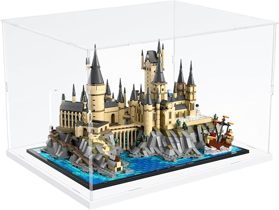 Nynelly Acrylic Display Case for Lego Hogwarts Castle 76419 for Lego Himeji Castle 21060 for Lego Display Case for Models Figures Assemble Dustproof