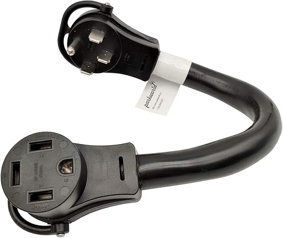 Parkworld 61087 Welder Adapter Cord 14-50P to 14-60R, NEMA 14-50P RV 50A Male to NEMA 14-60R Welding Female, 50AMP, 1.5FT