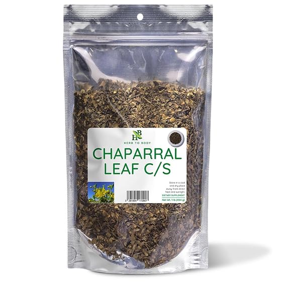 Herb To Body Chaparral Leaf Cut & Sifted - 1lb, for Herbal Tea, Chaparral Tea, Tinctures, Extracts, and Traditional Wellness Blends
