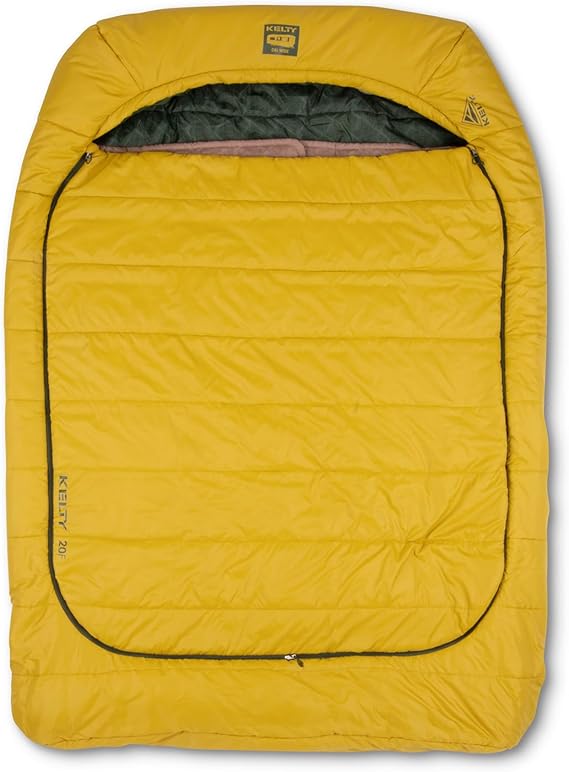 Kelty Tru.Comfort Doublewide 20 Degree Sleeping Bag Two Person Synthetic Camping Sleeping Bag for Couples & Family Camping
