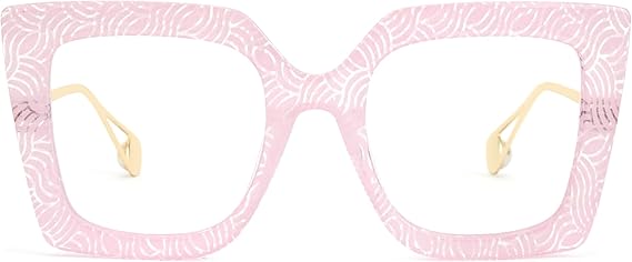 Zeelool Chic Oversized Thick Square Blue Light Blocking Glasses for Women 100% UV400 Protection Eyewear Qatar ZOP01892