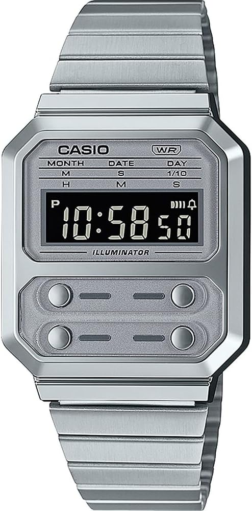 Casio A100WE-7BDF Kol Saati, Retro, Digital, Gri, Unisex