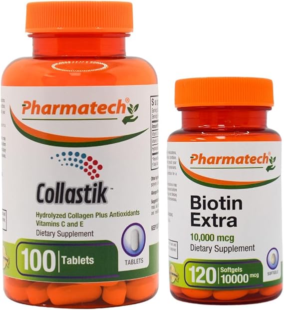 Hydrolyzed Collagen with Vitamins E y C Plus Biotin. Healthy Skin, Nails and Hair