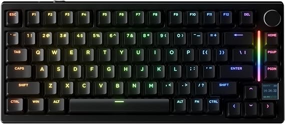 GamaKay TK75HE V2 Rapid Trigger Wireless Keyboard TFT Screen 0.005mm RT | 8KHz Polling Rate Snap Tap, Tri-Mode BT/2.4GHz/USB-C Hall Effect Phoenix Magnetic Switch 75% Gaming Keyboard