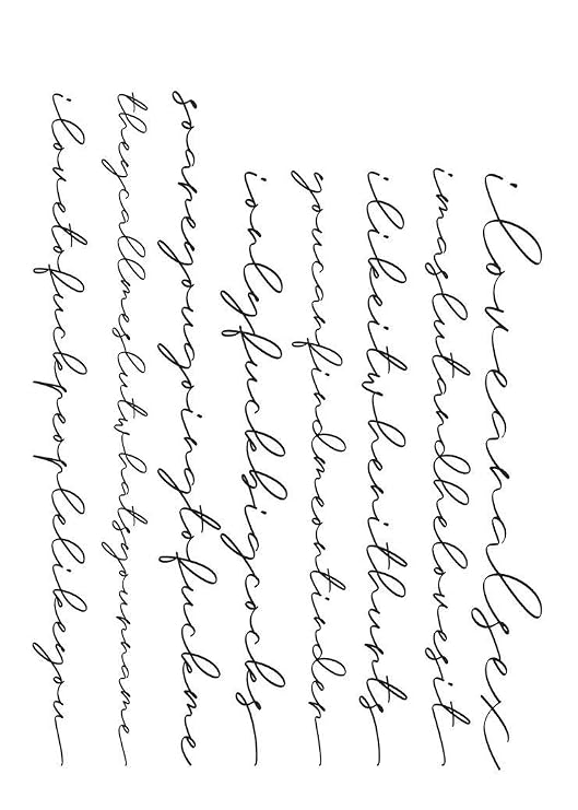 Secret Slut Writing Sheet