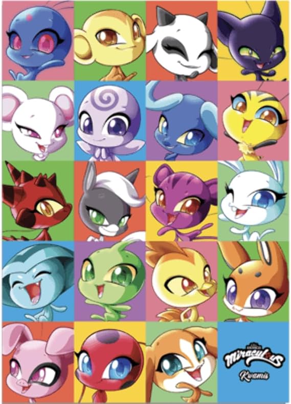 ZAG STORE - Miraculous Ladybug - Poster Kwamis Mix 20 x 28 (50x70cm), 20 x 28in (50x70cm)