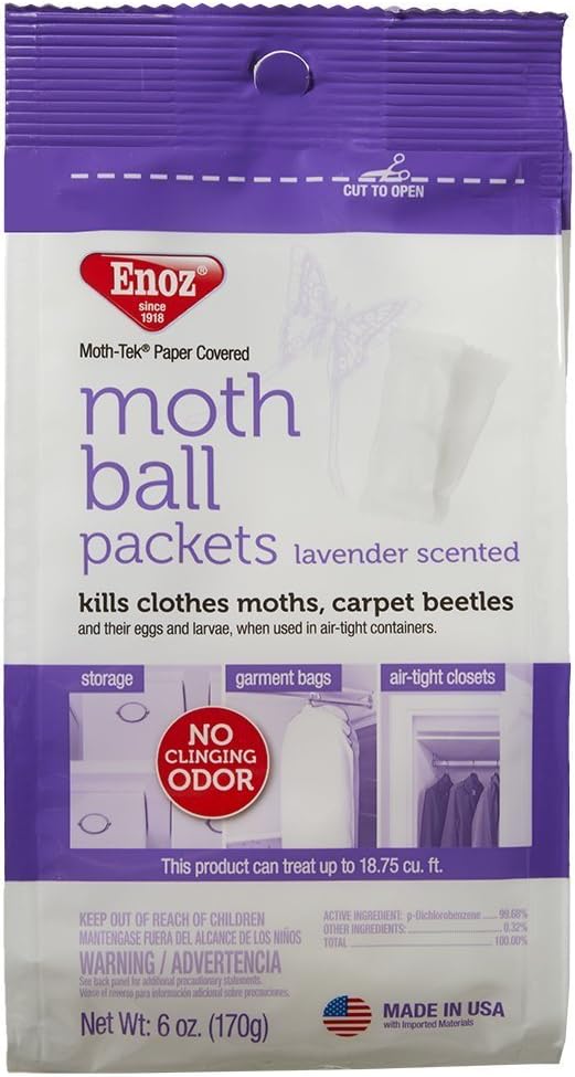 Enoz Moth Ball Packets - Lavender Scented (3)