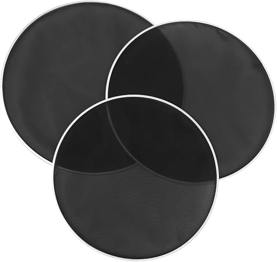 3pcs Silent Mesh Drum Heads Black Drum Hydraulic Double Layer Drumheads for Replacement