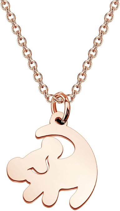 FOTAP Lion Necklace Girl Pendant NecklaceValentine's Jewelry