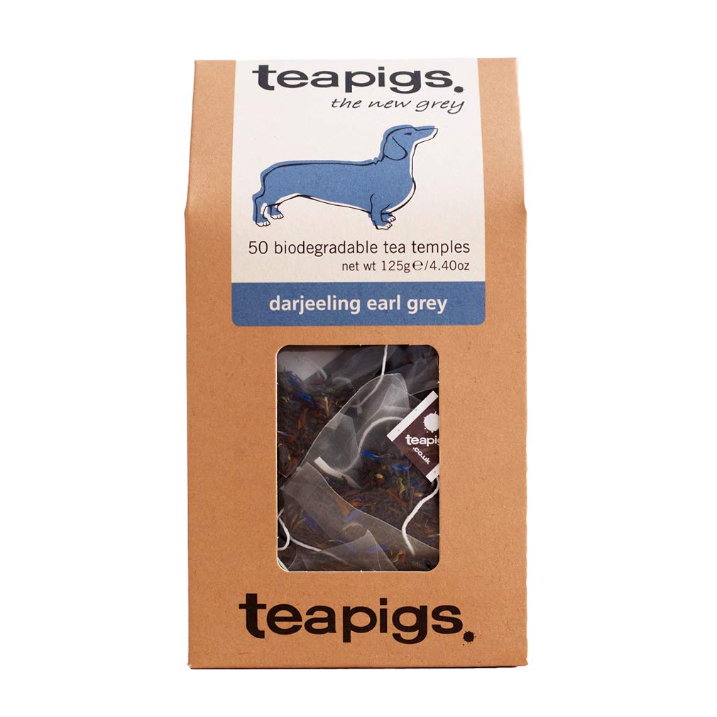 Teapigs Darjeeling Earl Grey Tea Bags Made with Whole Leaves, bold flavor, natural ingredients 1 Pack of 50 Teabags
