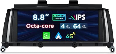XTRONS 8.8 Inch Android 14 Car Stereo for BMW X3 F25 2011-2013 CIC System, IPS Touch Screen 464GB Car Radio GPS Navigation Support 4G LTE Wireless CarPlay Android Auto
